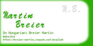 martin breier business card